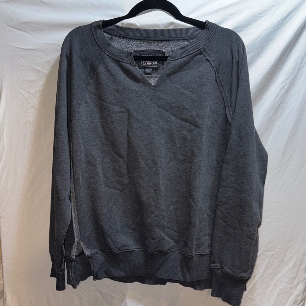 American Eagle Outfitters Dark Gray Crewneck Sweater